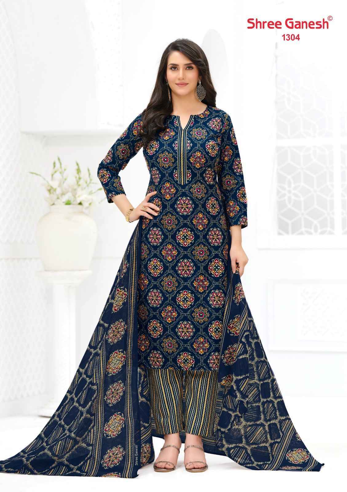 Shree Ganesh Ajrak Vol 3 Readymade Cotton Dress 12 pcs Catalog | Surat Wholesale Bazaar