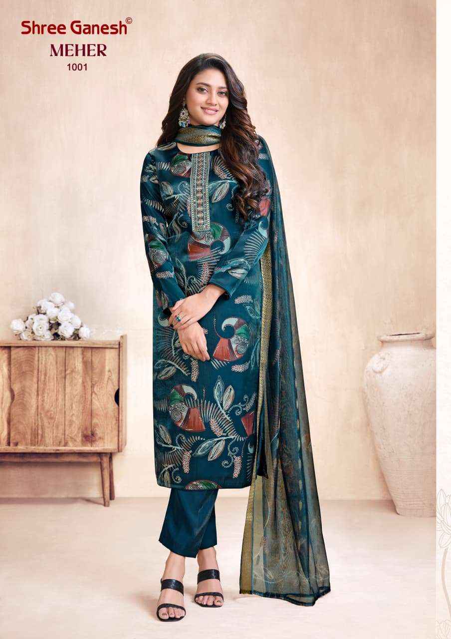 Shree Ganesh Meher Vol 1 Readymade Suits New Catalog 10 Pcs Catalog
