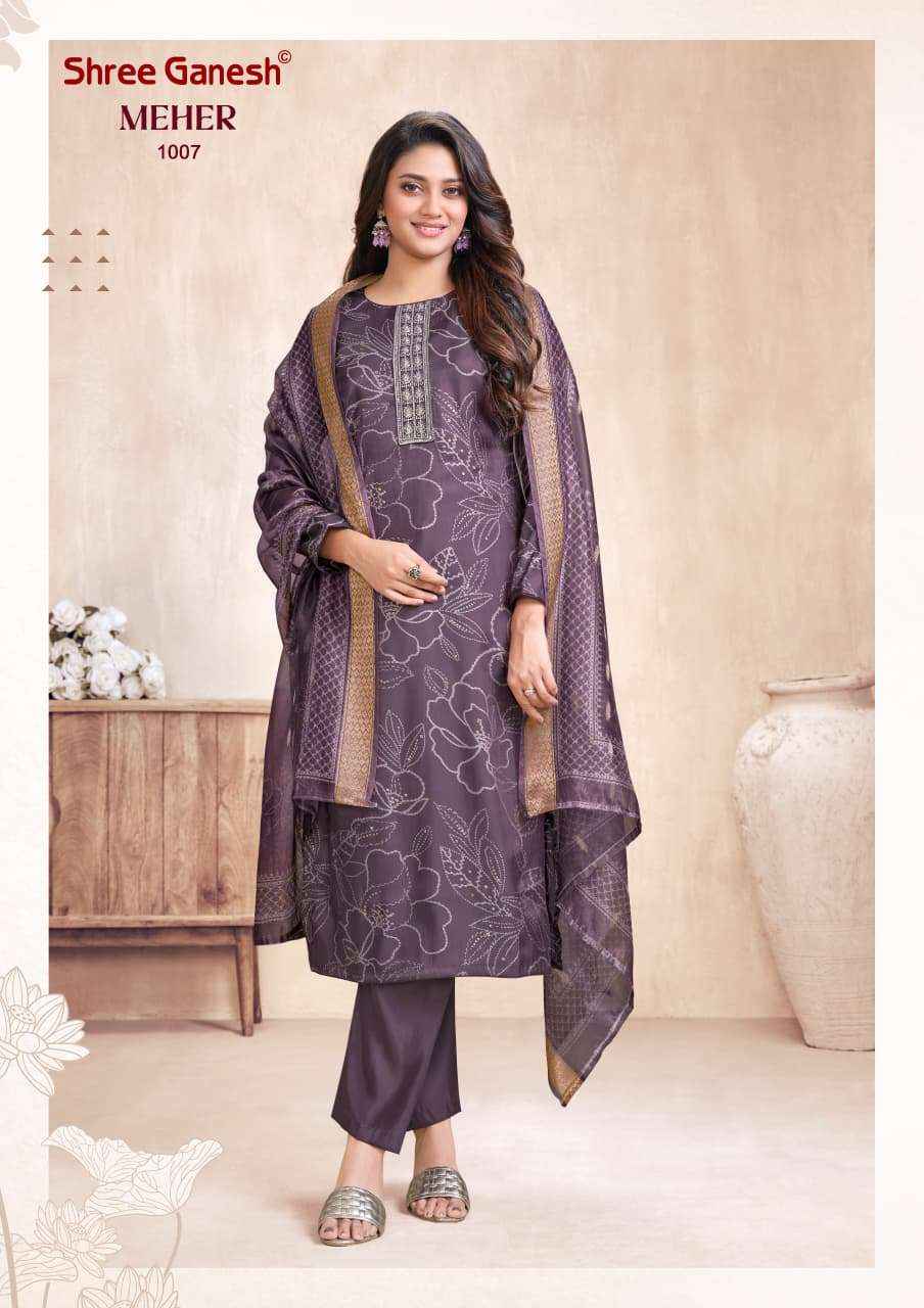 Shree Ganesh Meher Vol 1 Readymade Suits New Catalog 10 Pcs Catalog