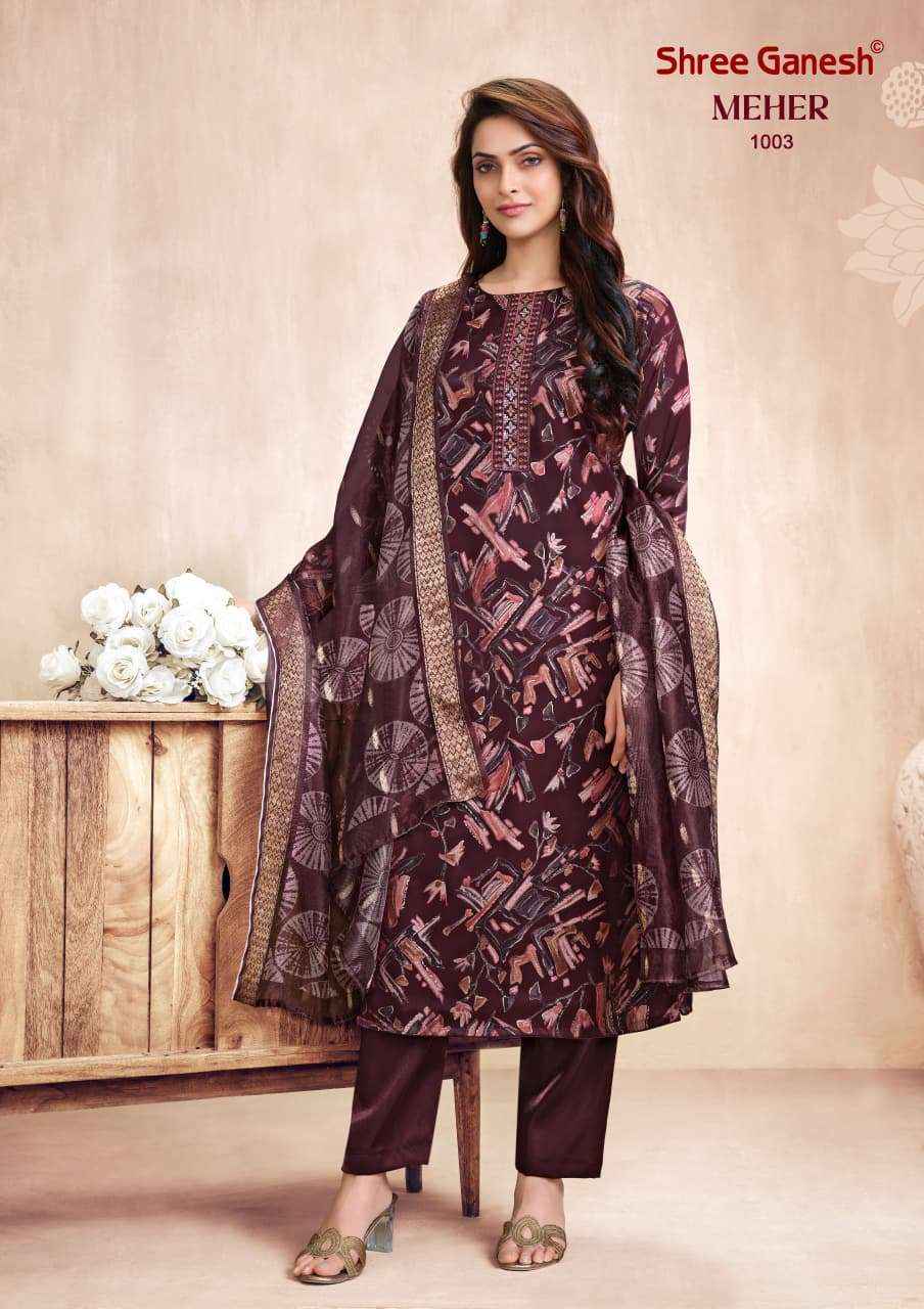 Shree Ganesh Meher Vol 1 Readymade Suits New Catalog 10 Pcs Catalog
