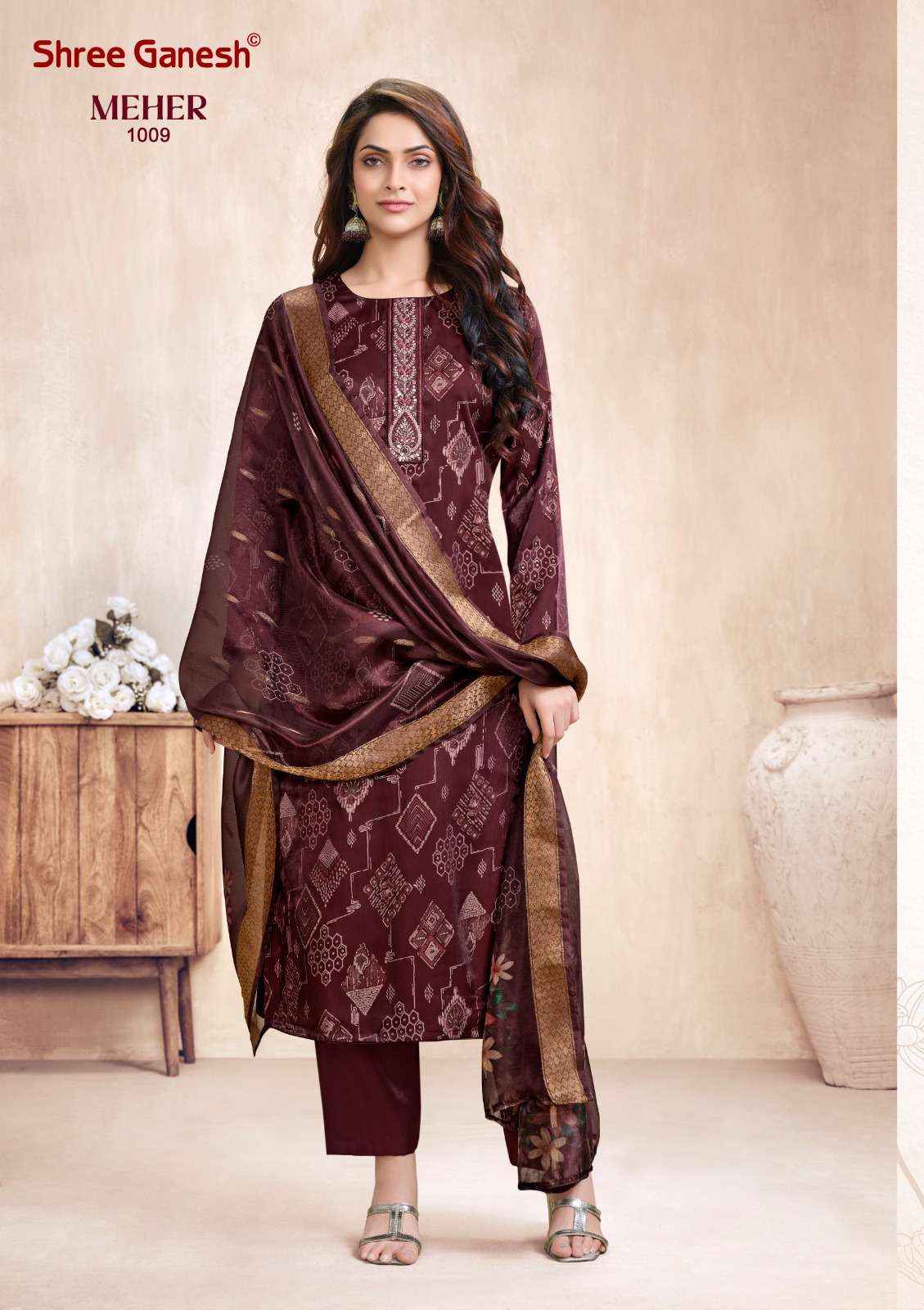 Shree Ganesh Meher Vol 1 Readymade Suits New Catalog 10 Pcs Catalog