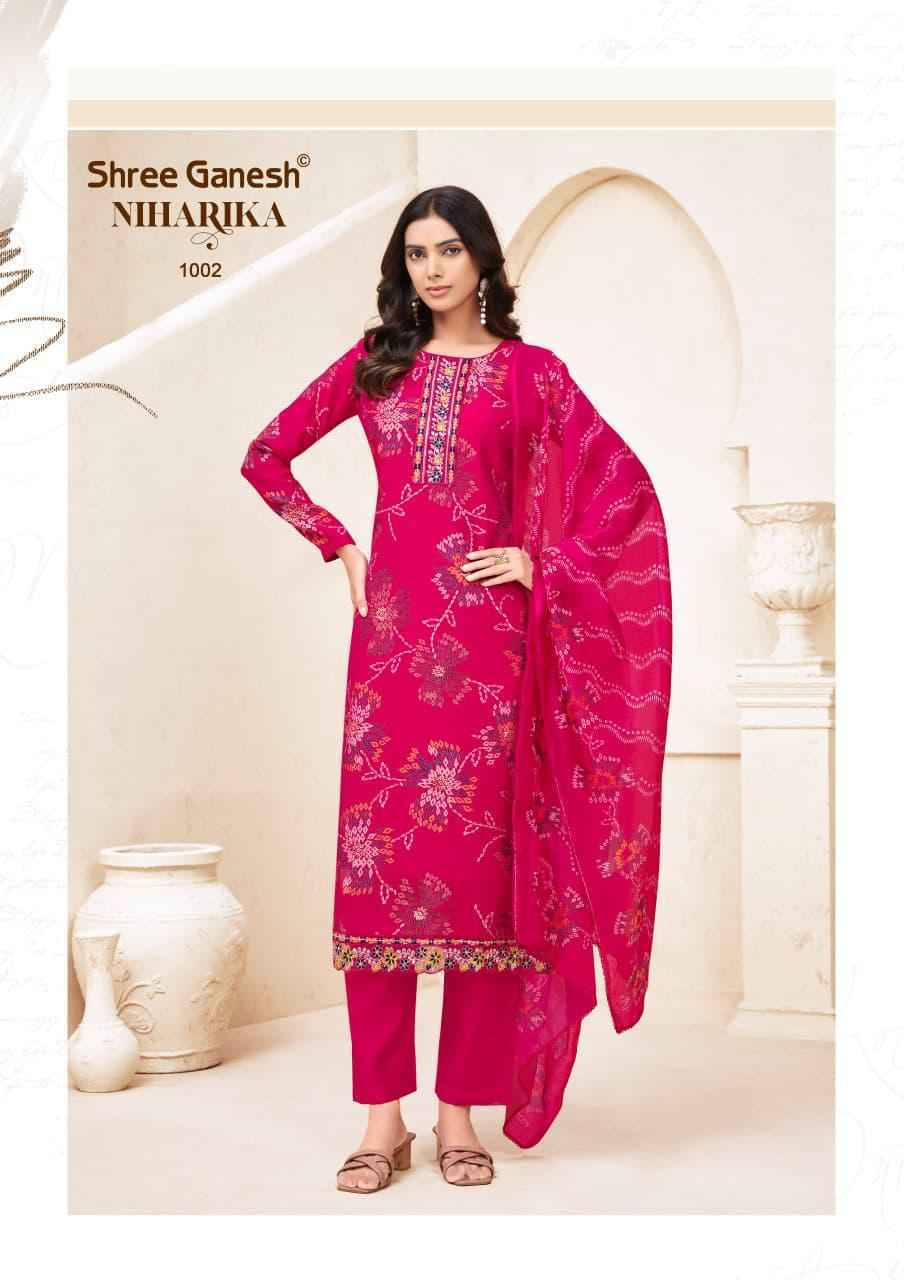 Shree Ganesh Niharika Vol 1 Mal Chanderi Readymade Suits 10 pcs catalog