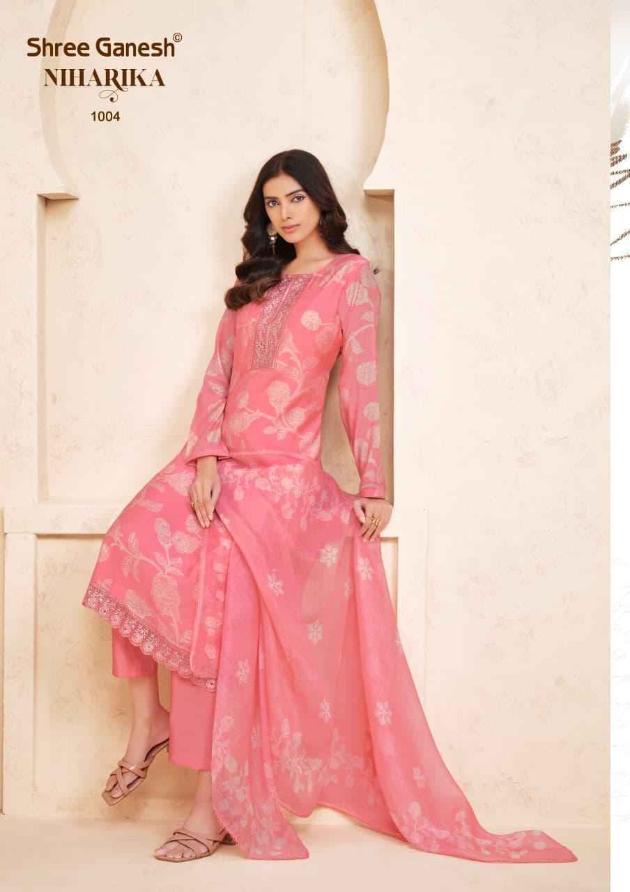 Shree Ganesh Niharika Vol 1 Mal Chanderi Readymade Suits 10 pcs catalog