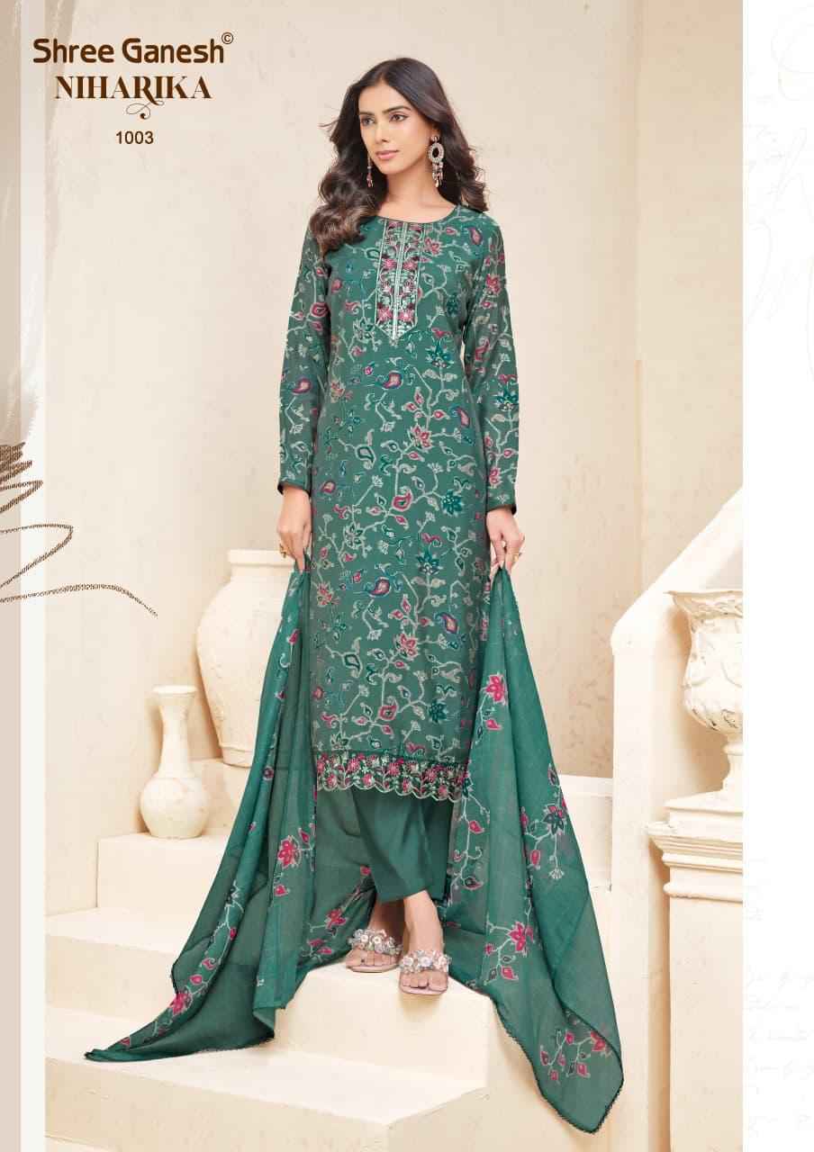 Shree Ganesh Niharika Vol 1 Mal Chanderi Readymade Suits 10 pcs catalog