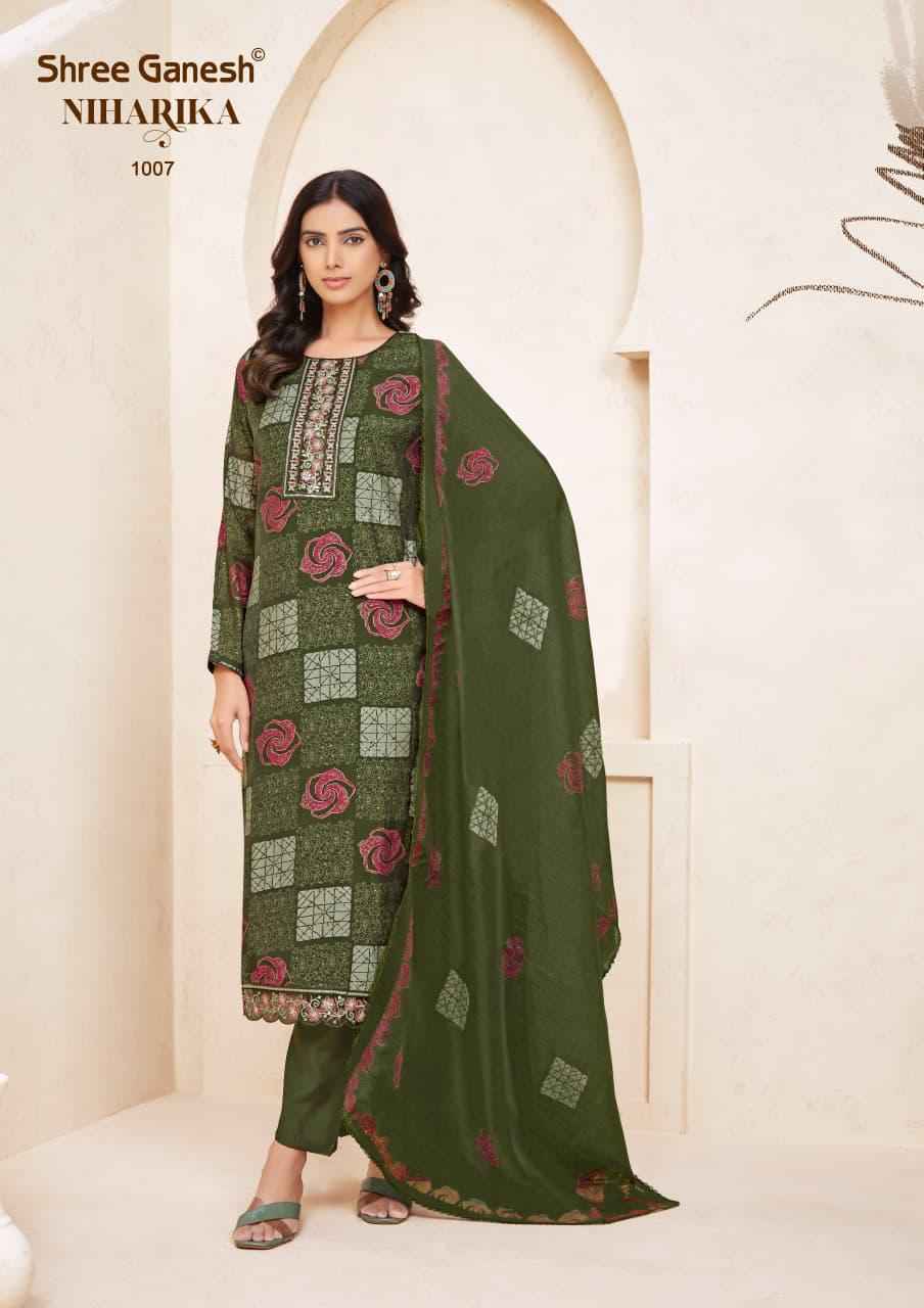 Shree Ganesh Niharika Vol 1 Mal Chanderi Readymade Suits 10 pcs catalog