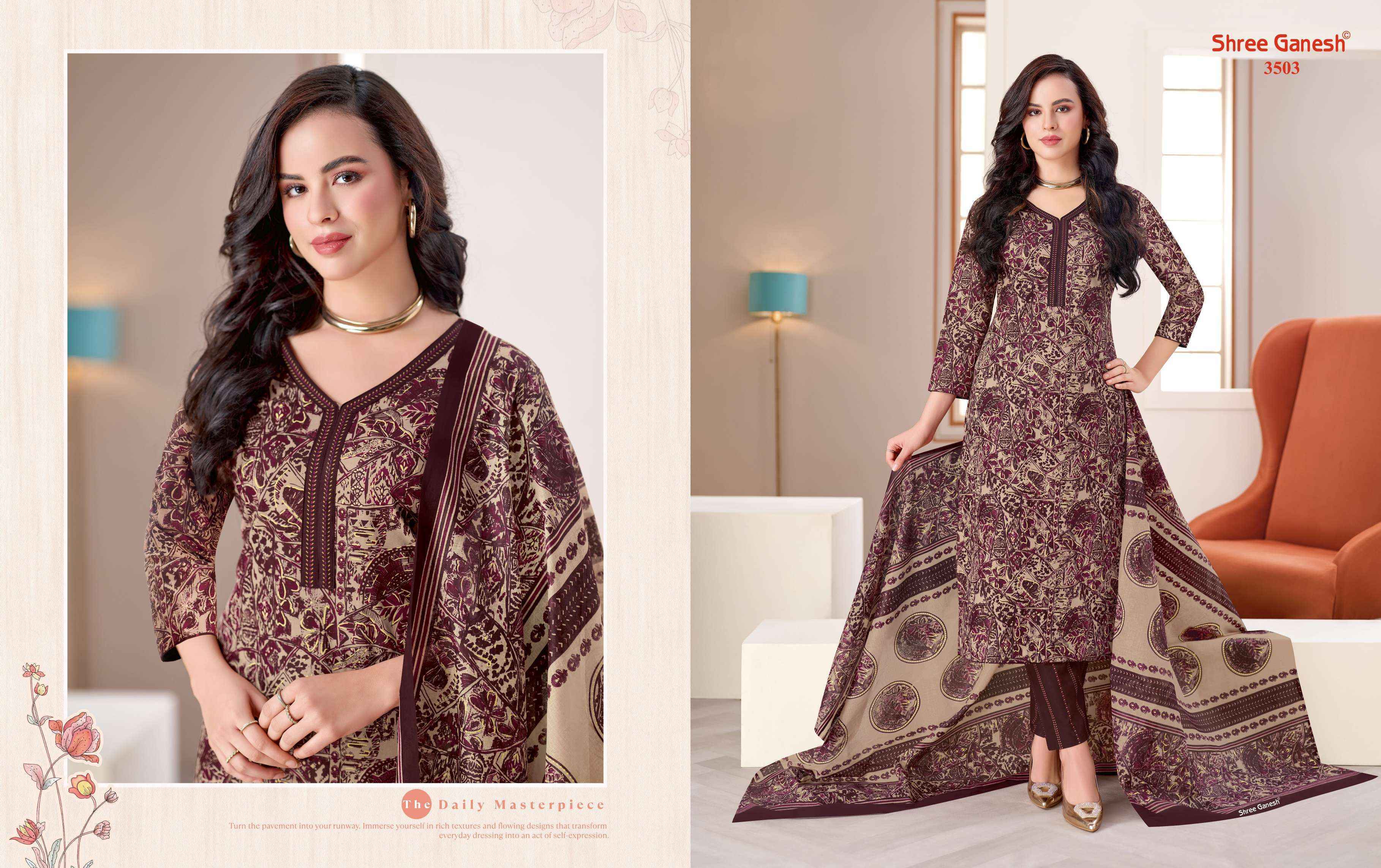Shree Ganesh Samaiyra Vol 25 Cotton Dress Material 18 pcs catalog