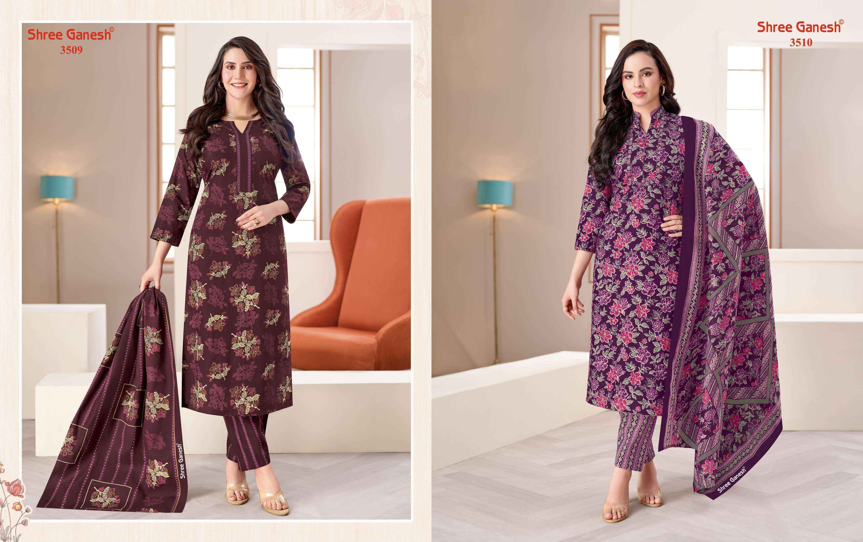 Shree Ganesh Samaiyra Vol 25 Cotton Dress Material 18 pcs catalog
