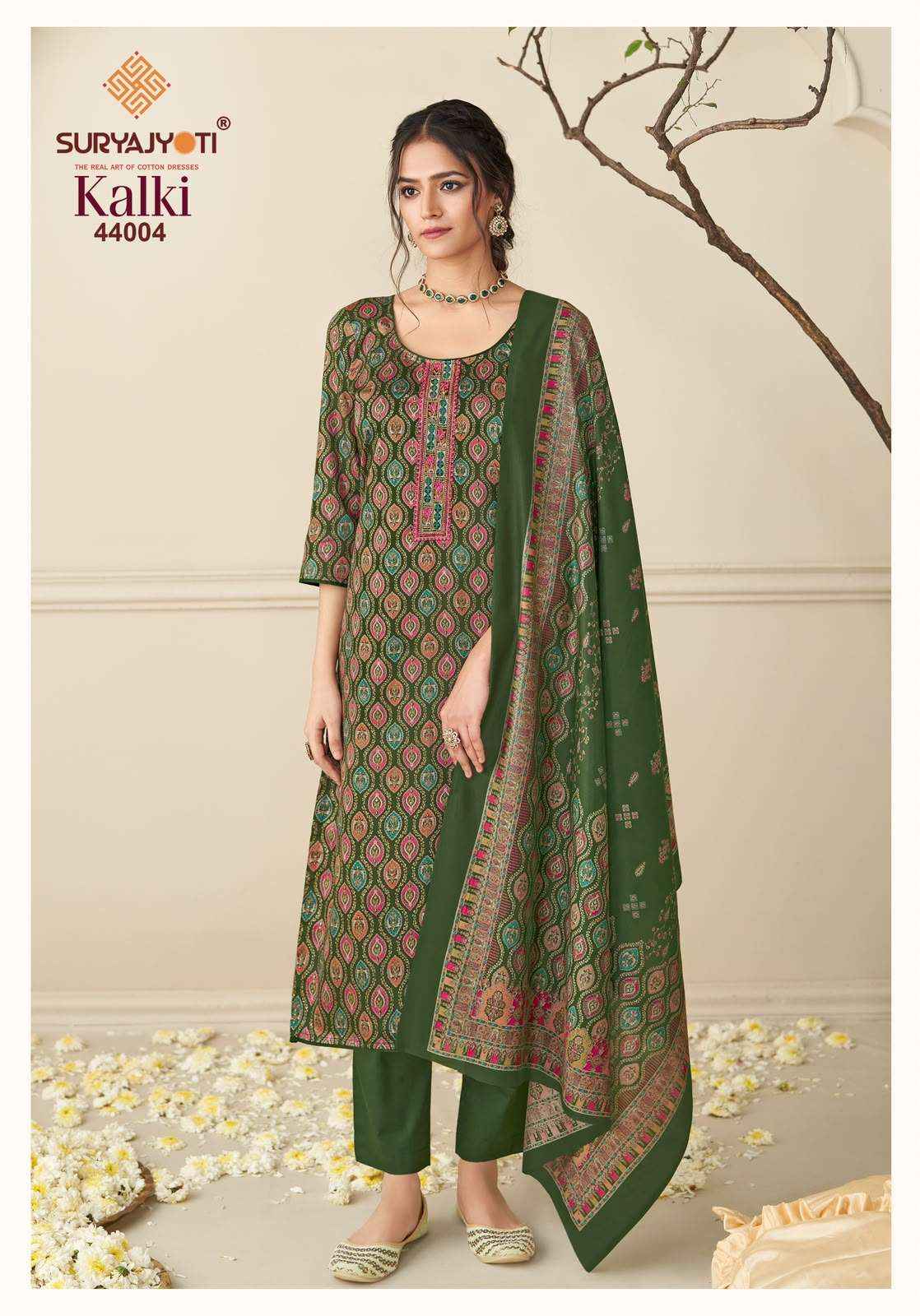 Suryajyoti Kalki Vol 44 Printed Jam Satin Salwar suits 8 Pcs Catalog