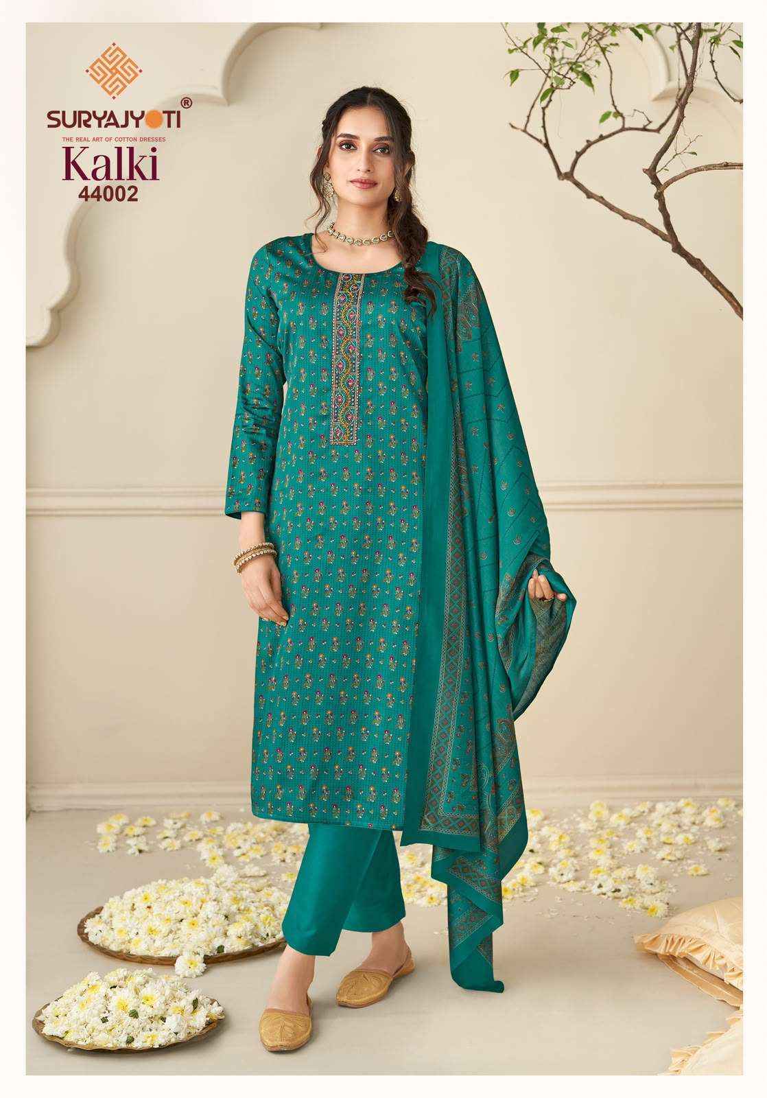 Suryajyoti Kalki Vol 44 Printed Jam Satin Salwar suits 8 Pcs Catalog