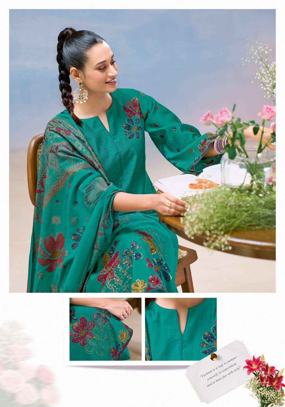 Suryajyoti Khyati Vol 1 Pure Roman Dress Material 5 Pcs Catatlog