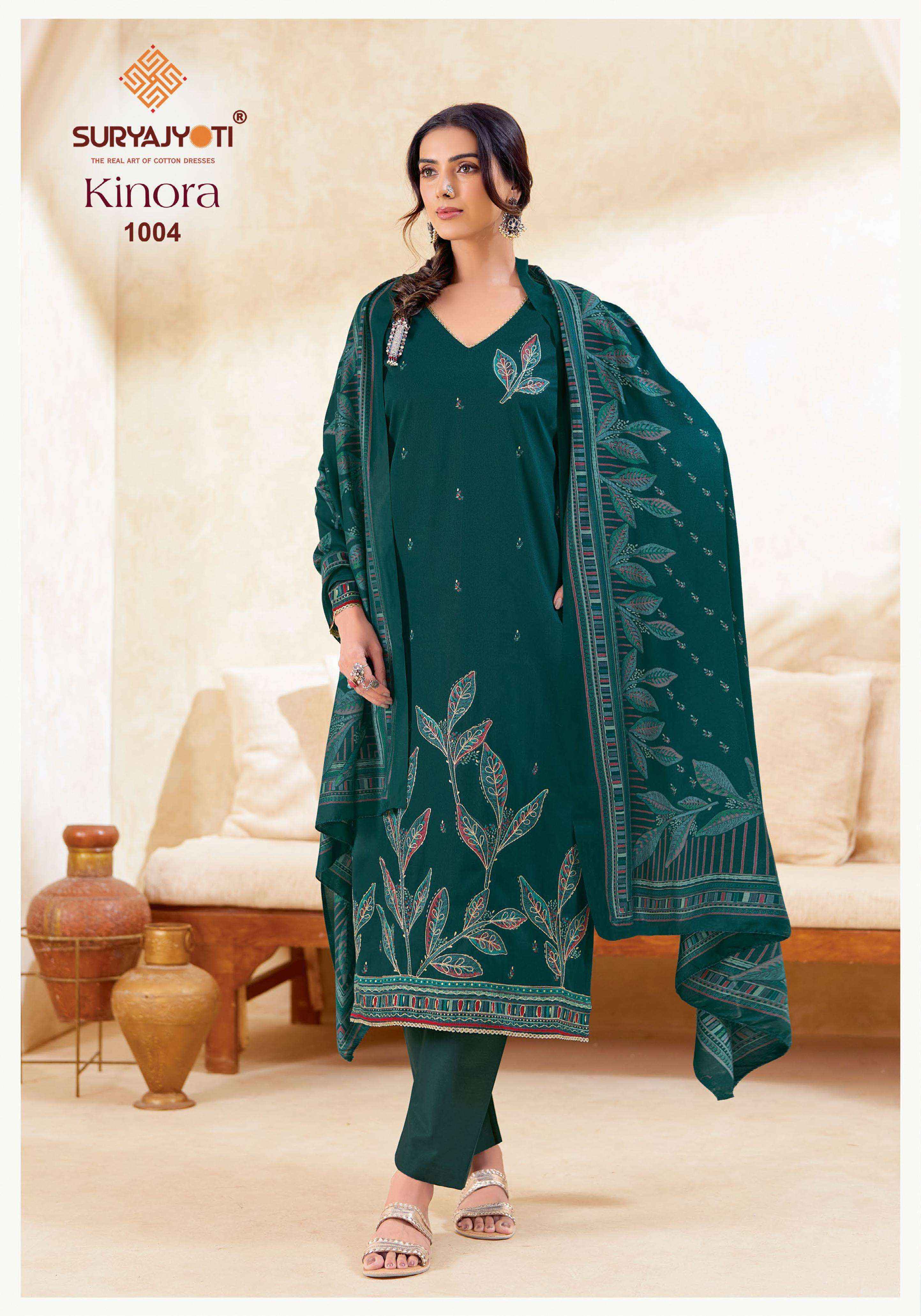 Suryajyoti Kinora Vol 1 Jam Satin Dress Material 6 pcs Catalogue