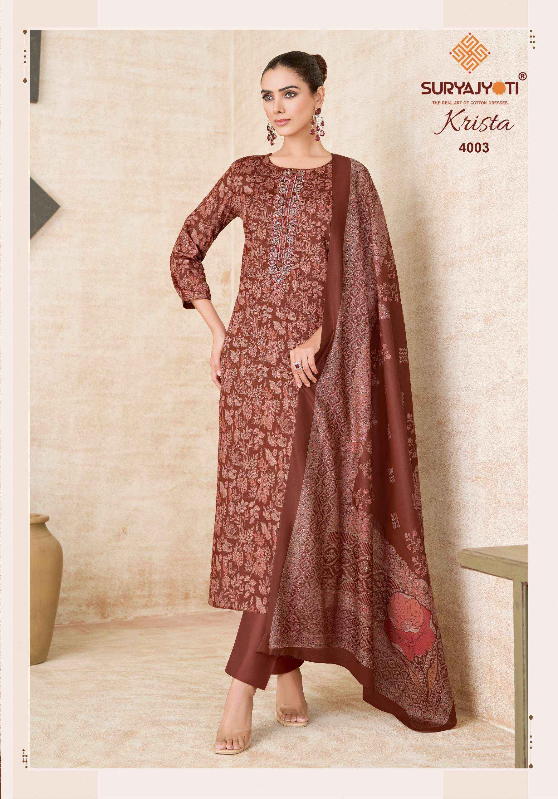 Suryajyoti Krista Vol 4 Jam Satin Dress Material 6 pcs Catalog | Wholesale Market Surat