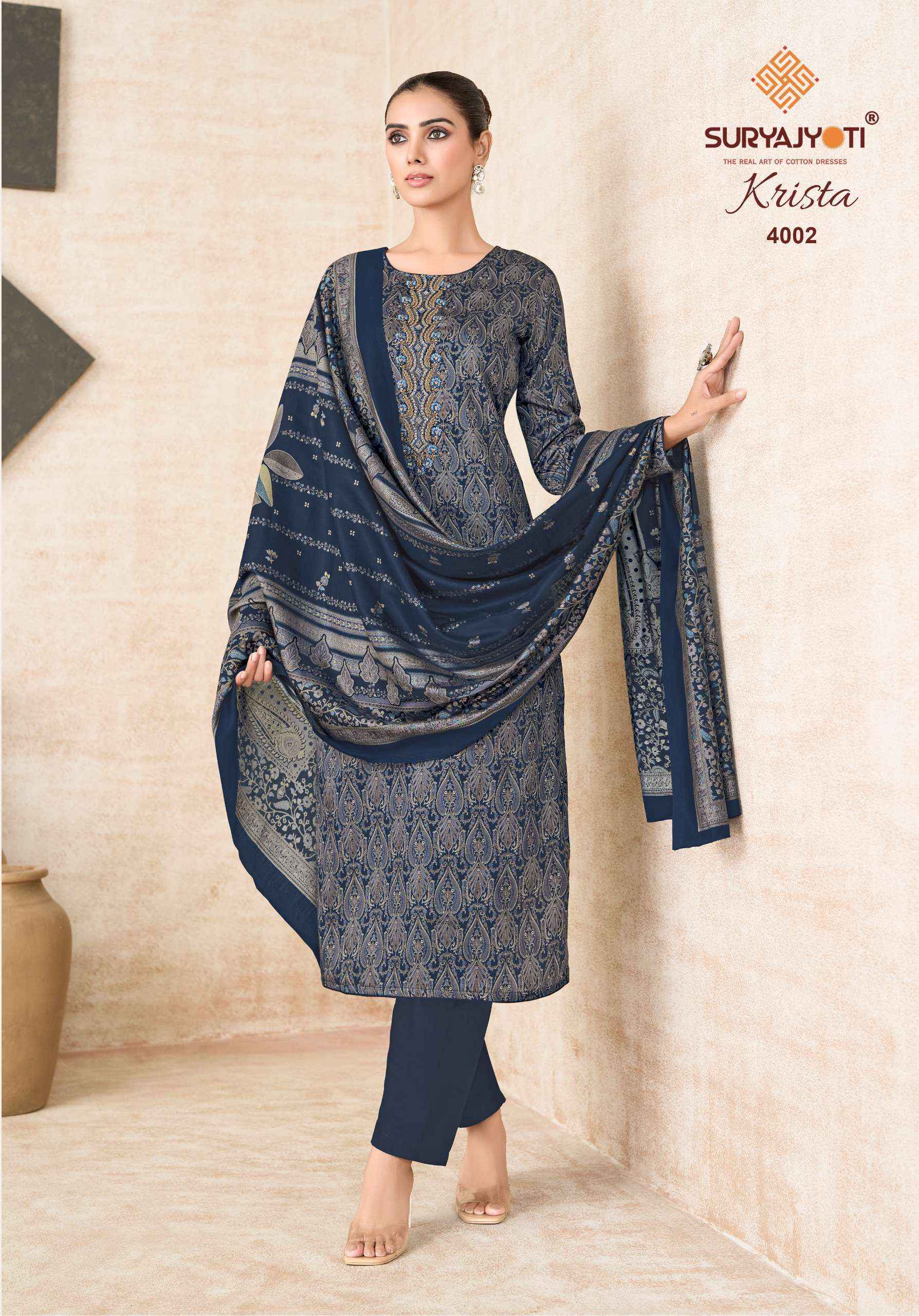 Suryajyoti Krista Vol 4 Jam Satin Dress Material 6 pcs Catalog | Wholesale Market Surat