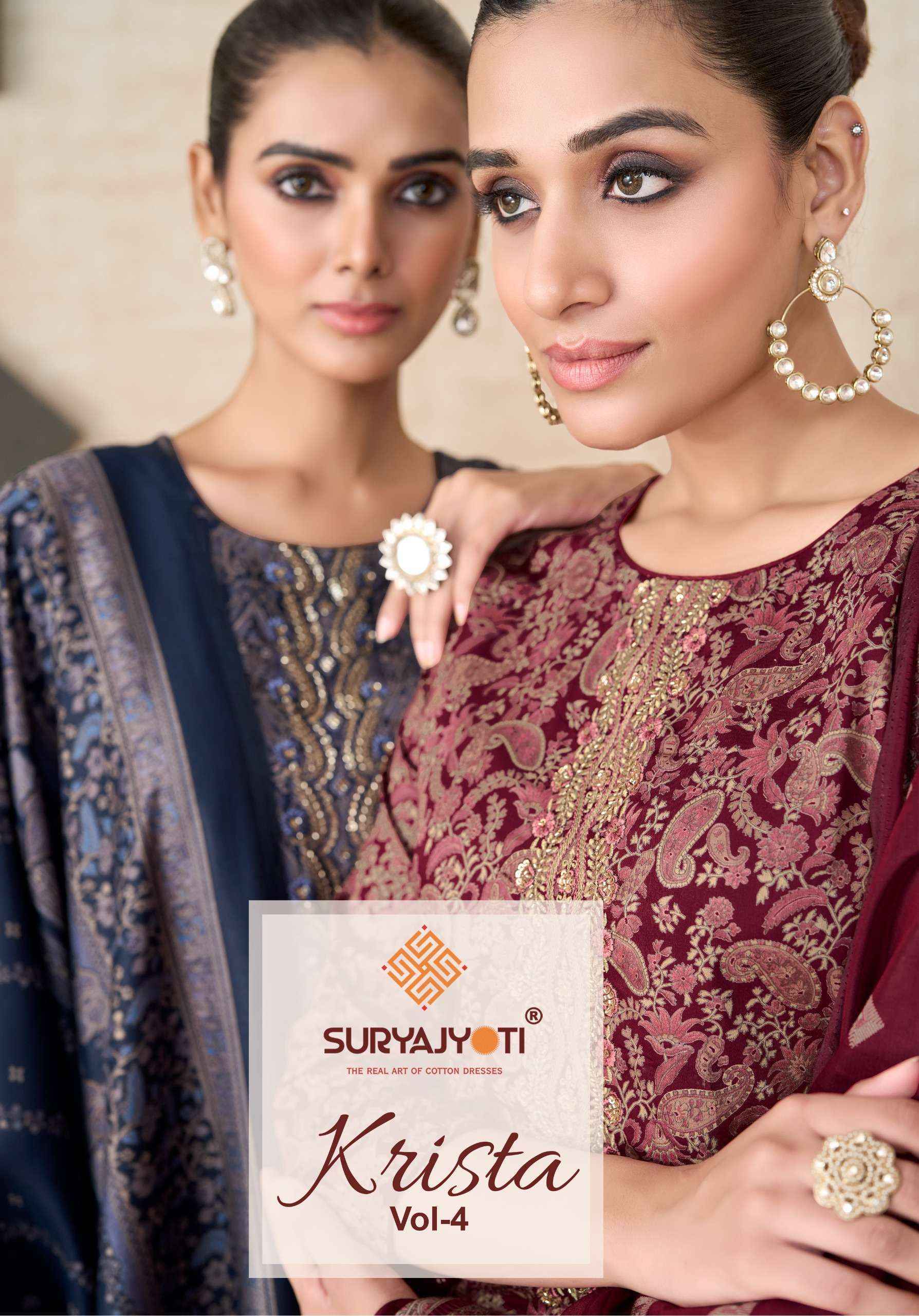 Suryajyoti Krista Vol 4 Jam Satin Dress Material 6 pcs Catalog | Wholesale Market Surat
