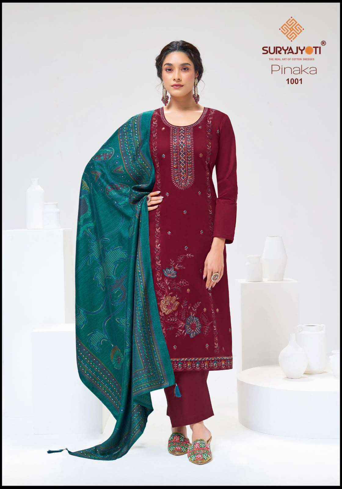 Suryajyoti Pinaka Vol 1 Heavy Zam Satin Salwar Suits 6 Pcs Catalog