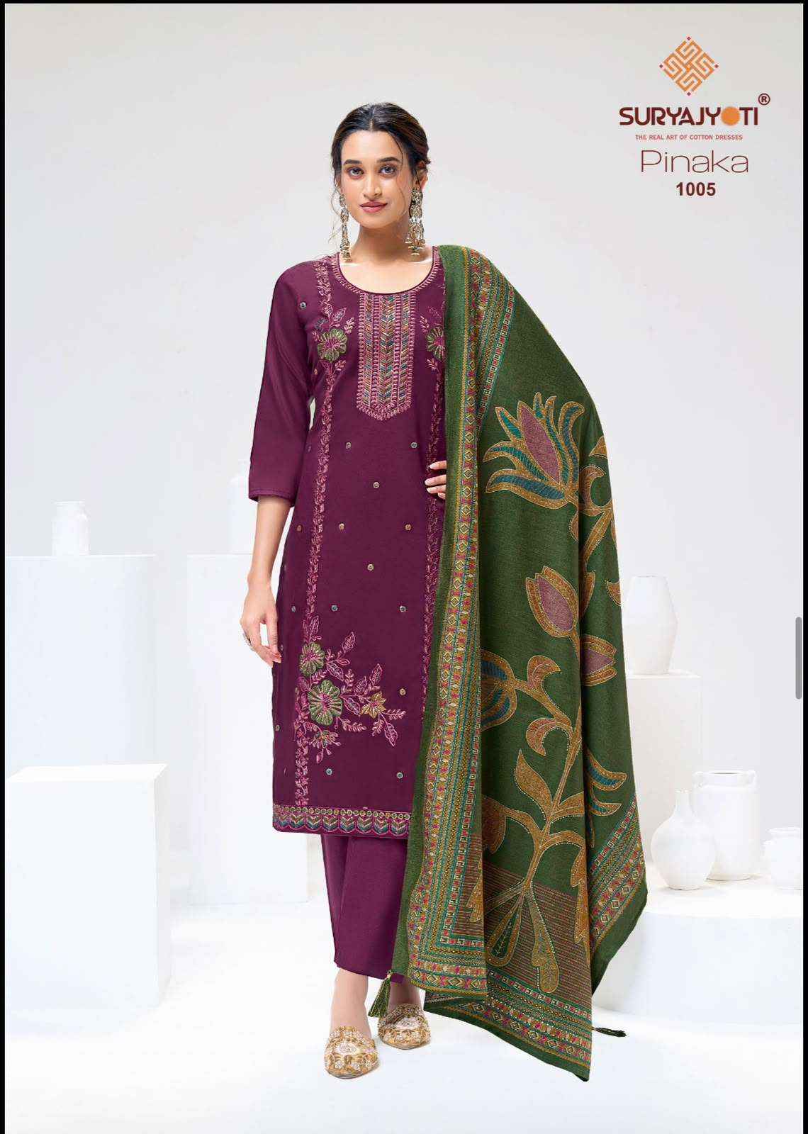 Suryajyoti Pinaka Vol 1 Heavy Zam Satin Salwar Suits 6 Pcs Catalog