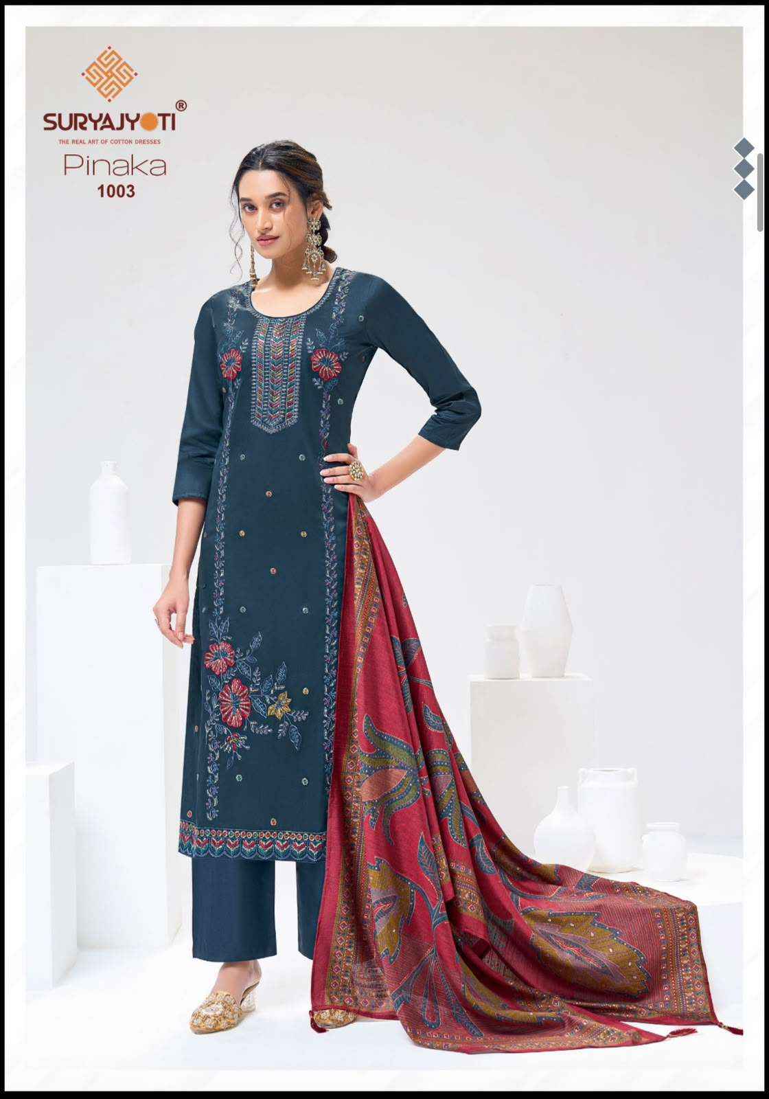 Suryajyoti Pinaka Vol 1 Heavy Zam Satin Salwar Suits 6 Pcs Catalog