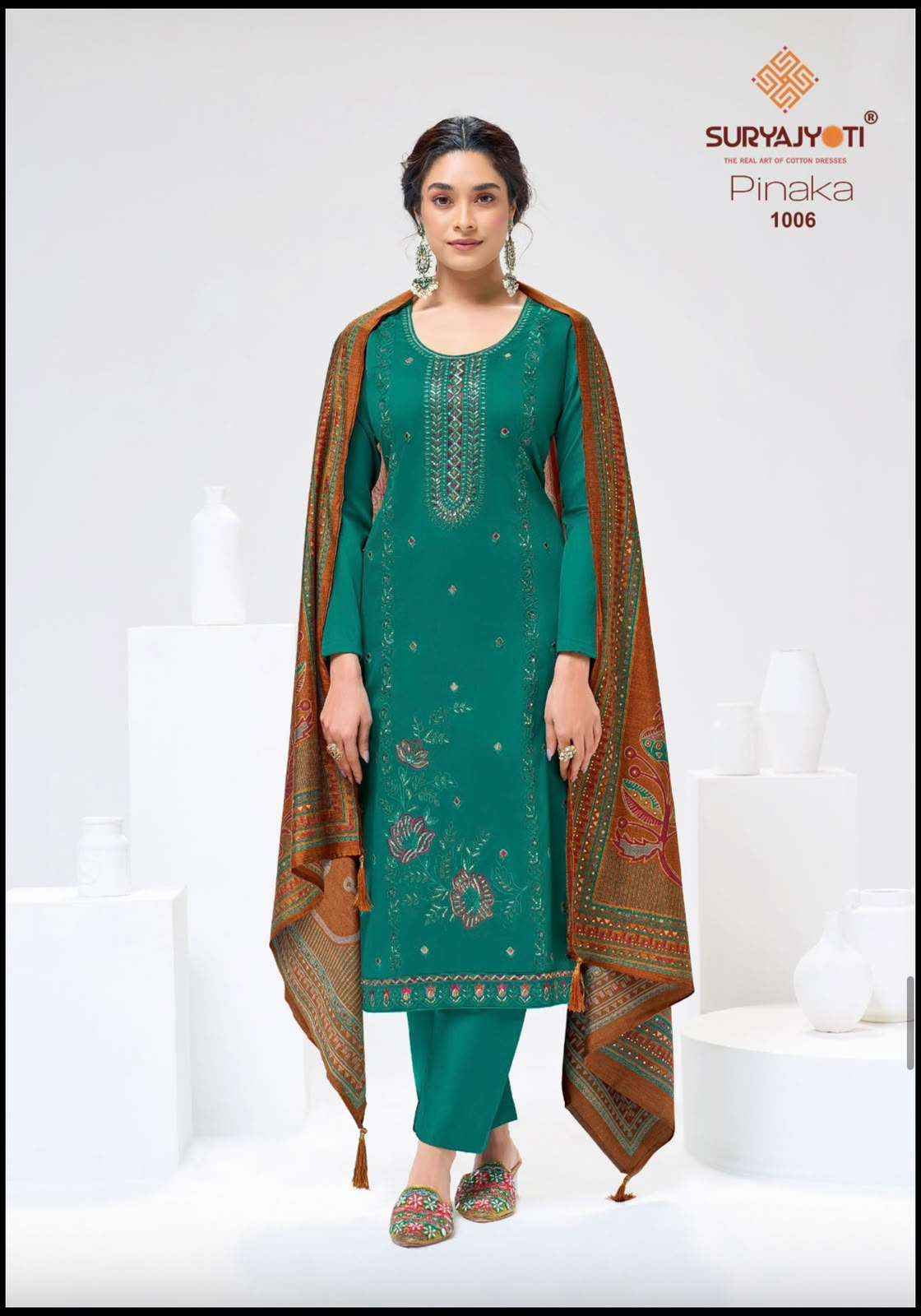 Suryajyoti Pinaka Vol 1 Heavy Zam Satin Salwar Suits 6 Pcs Catalog