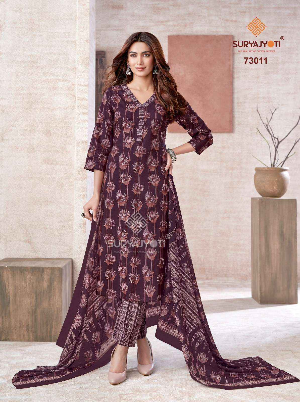 Suryajyoti Trendy Cotton Vol 73 Cotton Dress Material 20 Pcs Catalog