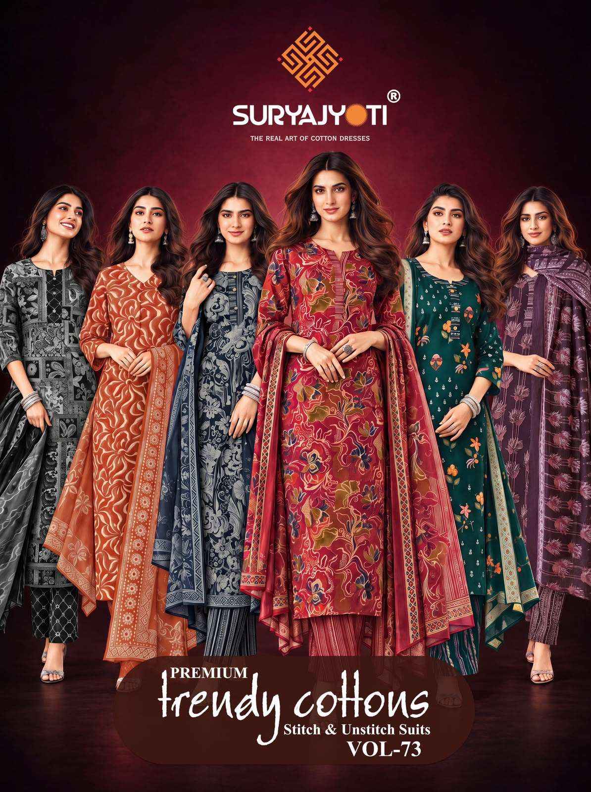 Suryajyoti Trendy Cotton Vol 73 Pure Cotton Readymade Suits 20 Pcs Catalog