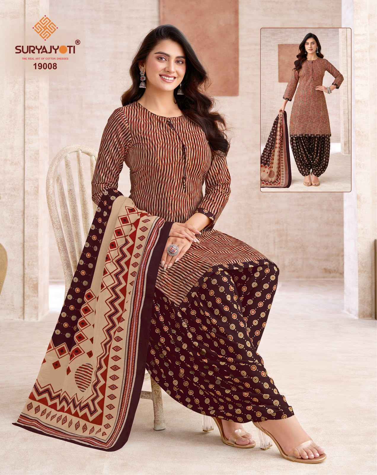 Suryajyoti Trendy Patiyala Vol 19 Cotton Dress Material 20 pcs Catalog