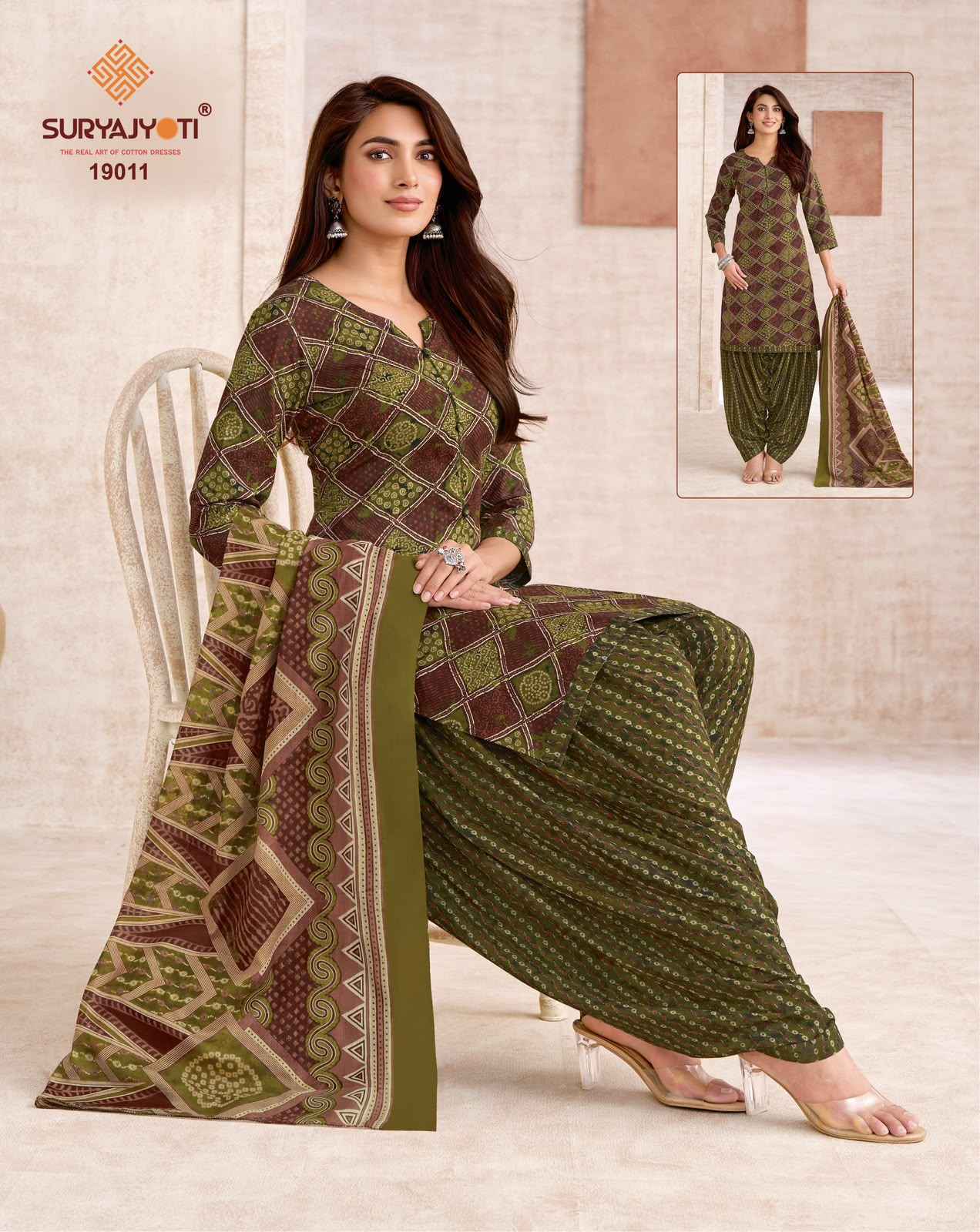 Suryajyoti Trendy Patiyala Vol 19 Cotton Dress Material 20 pcs Catalog