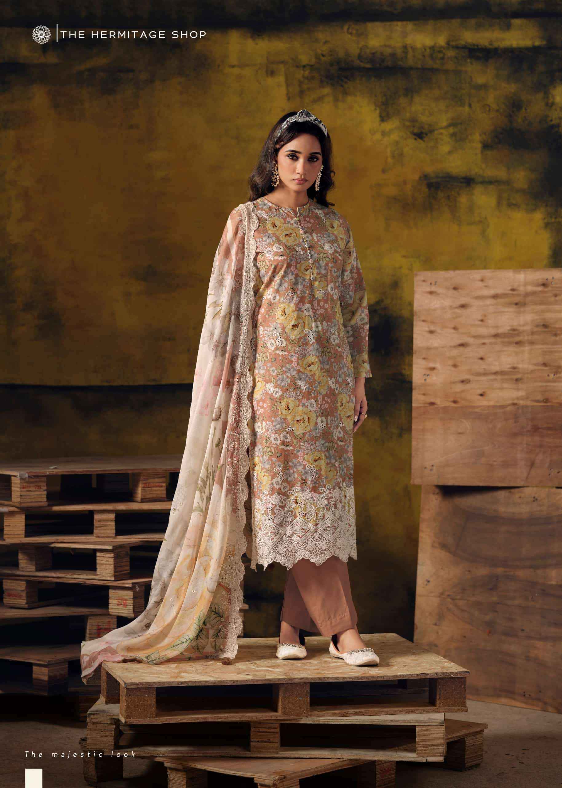The Hermitage Iznik Vol 3 Premium Cotton Pakistani Suits With Price 4 Pcs Catalog