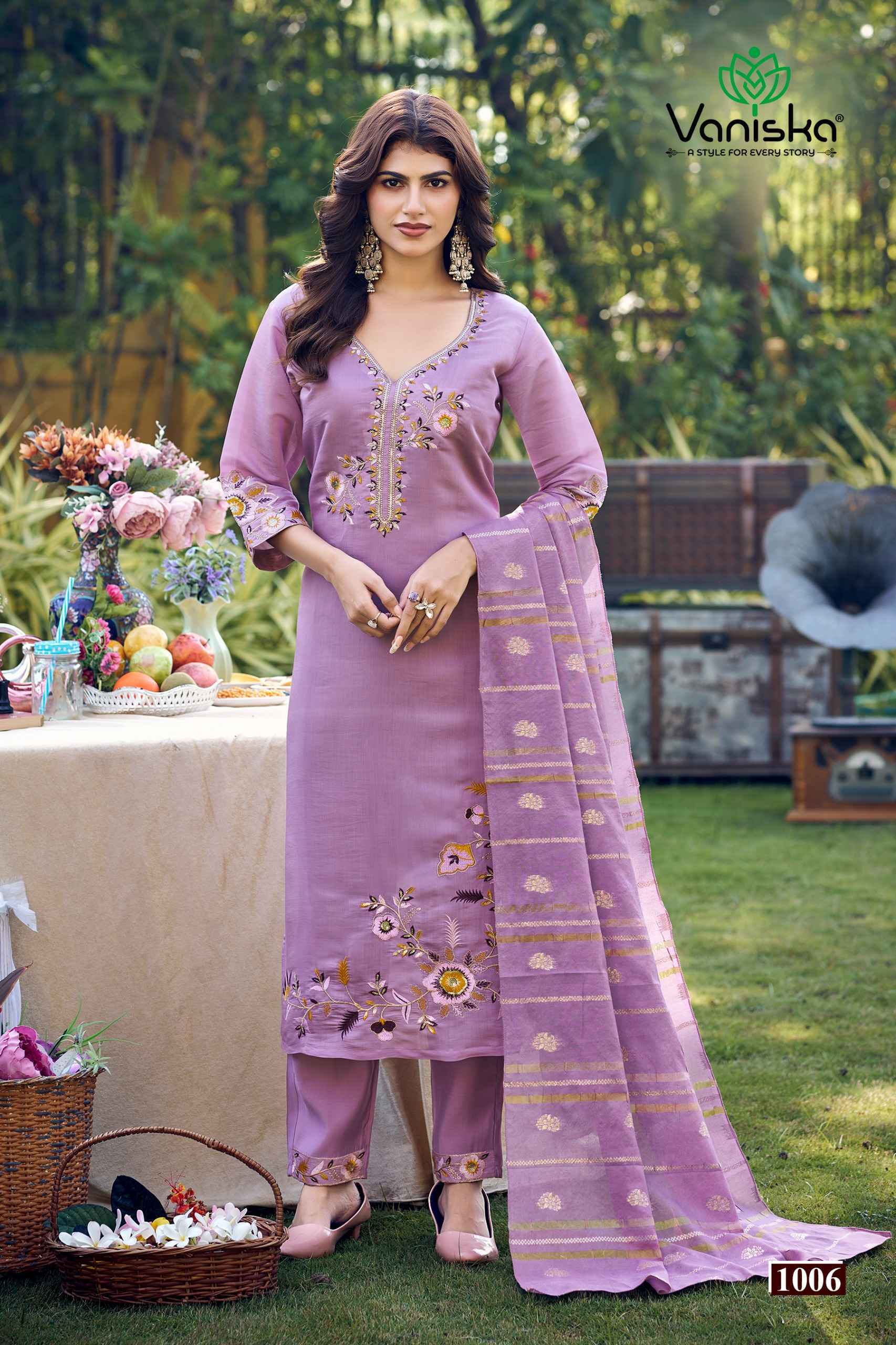Vaniska Fashion Gulzar Chanderi Silk Kurti Combo 6 pcs Catalog | Wholesale Cloth Market