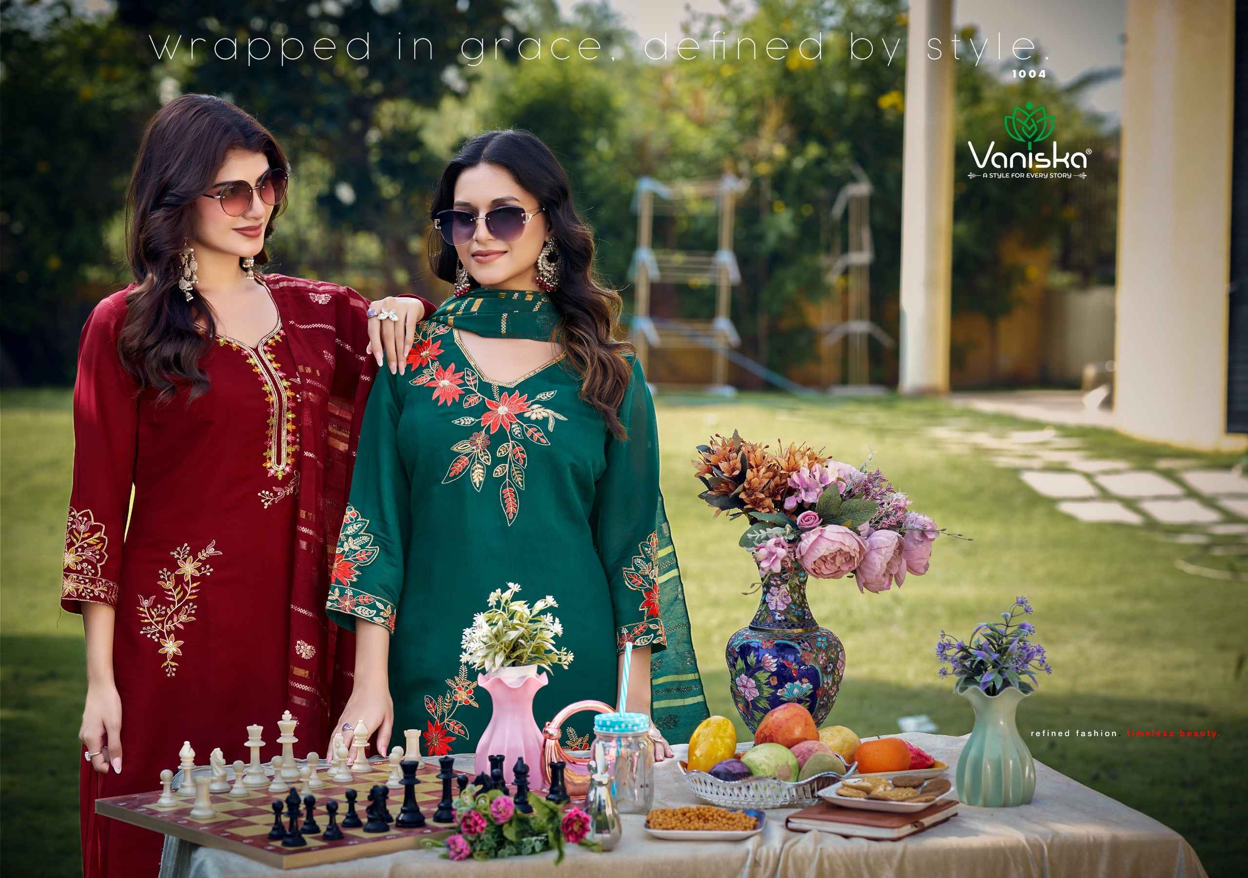 Vaniska Fashion Gulzar Chanderi Silk Kurti Combo 6 pcs Catalog | Wholesale Cloth Market