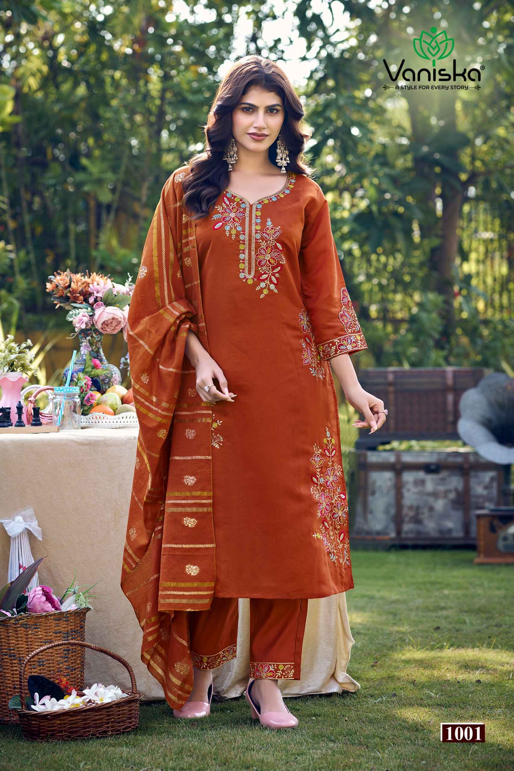 Vaniska Fashion Gulzar Chanderi Silk Kurti Combo 6 pcs Catalog | Wholesale Cloth Market