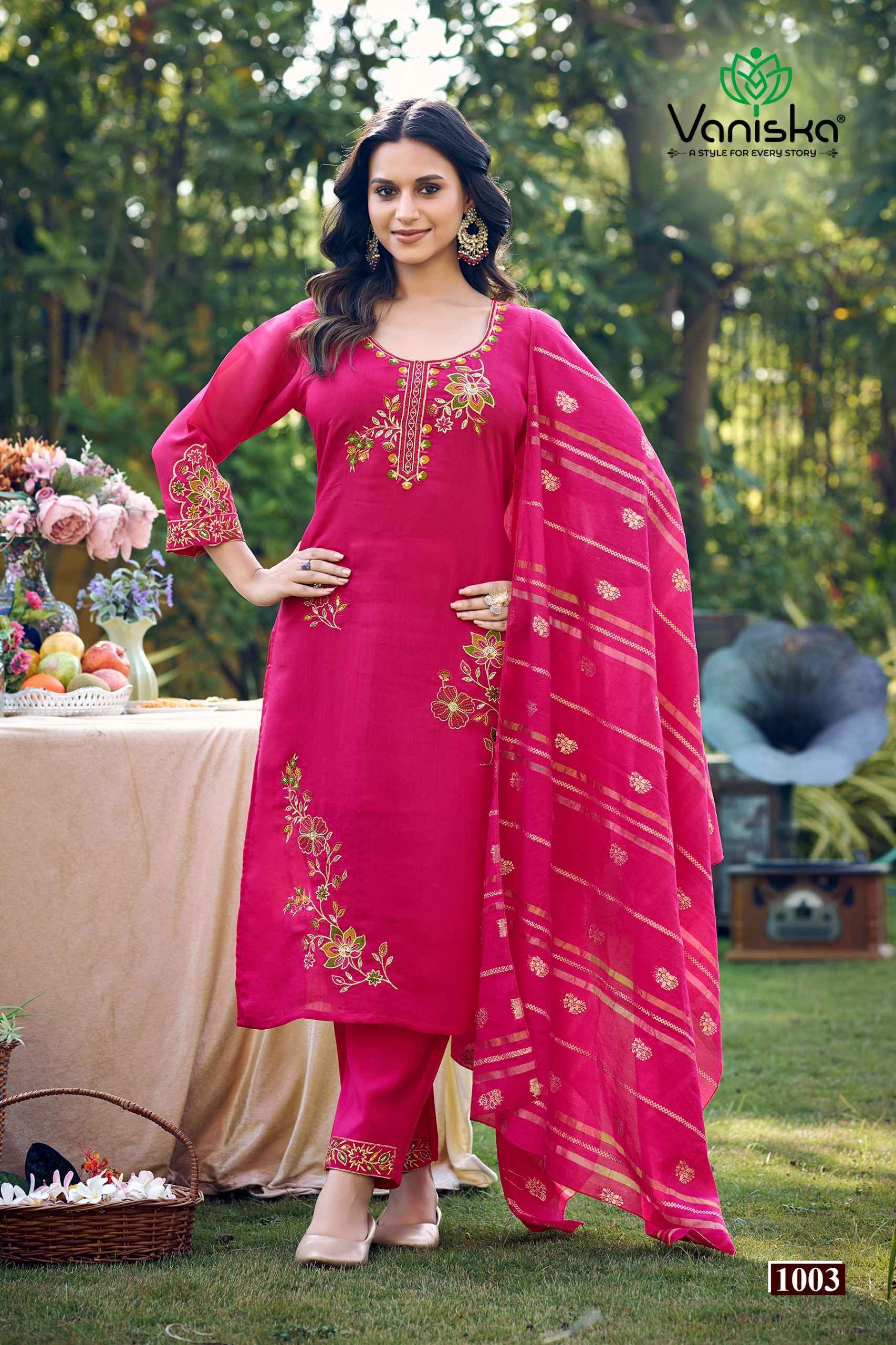 Vaniska Fashion Gulzar Chanderi Silk Kurti Combo 6 pcs Catalog | Wholesale Cloth Market