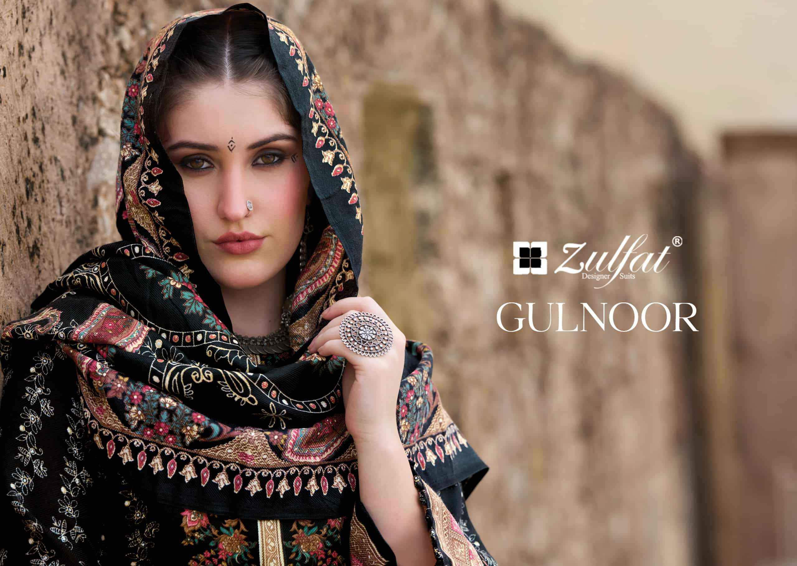 Zulfat Designer Gulnoor Pure Woolen Pashmina Dress Material 6 Pcs Catalog