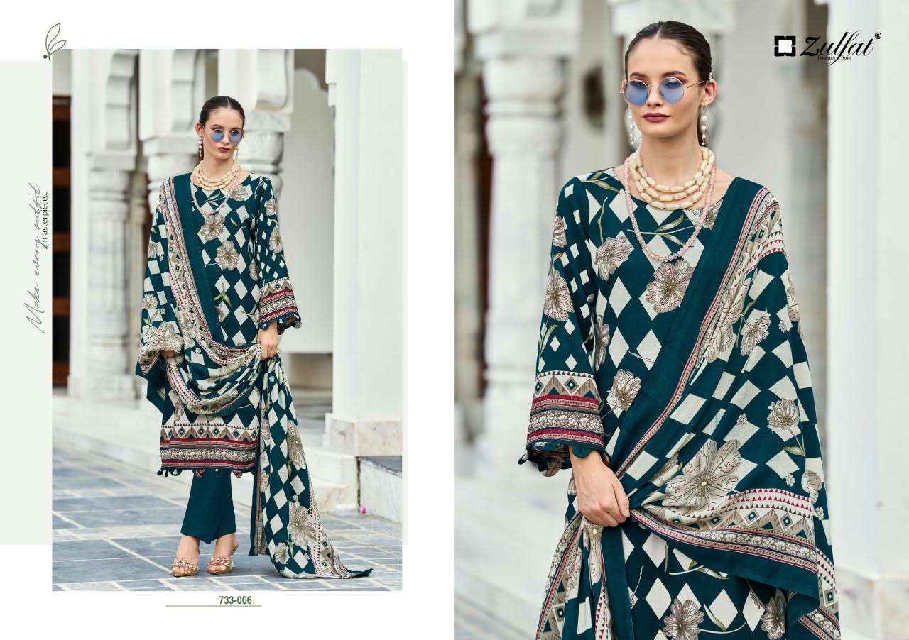 Zulfat Designer Kohinoor Pure Woolen Pashmina Dress Material 6 Pcs Catalog