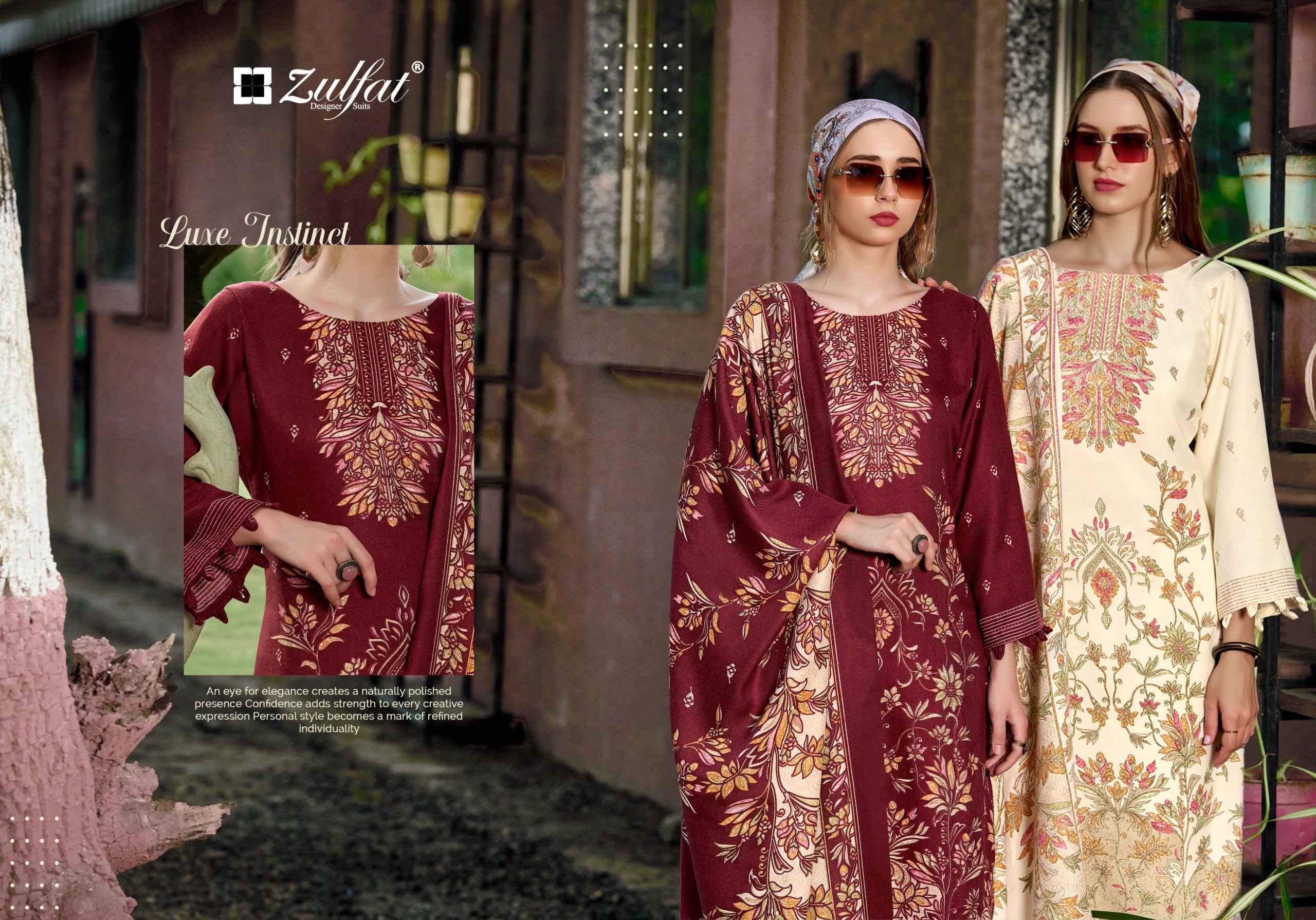 Zulfat Shahinoor Pure Woollen Winter Dress Material 5 Pcs Catalog