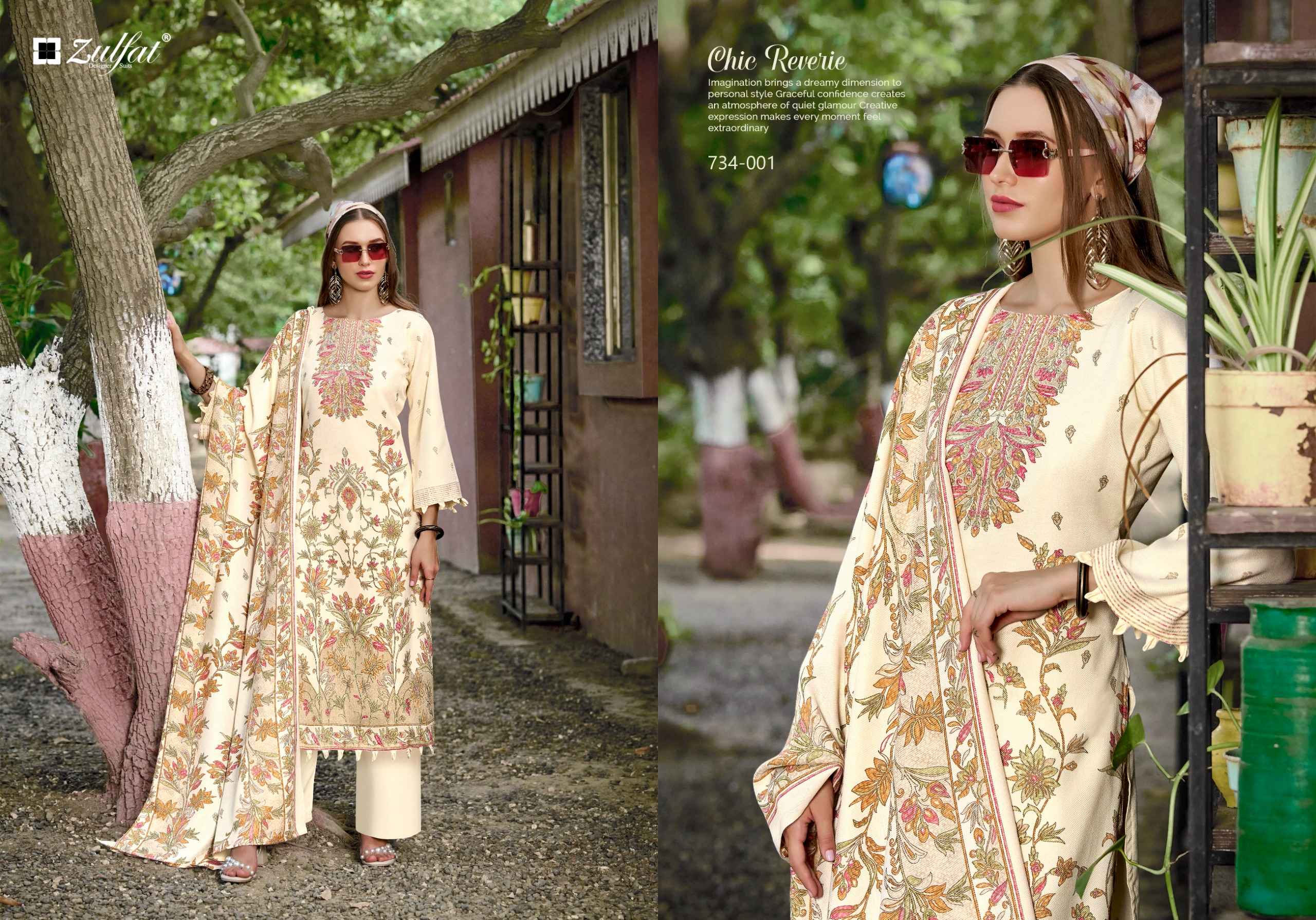 Zulfat Shahinoor Pure Woollen Winter Dress Material 5 Pcs Catalog