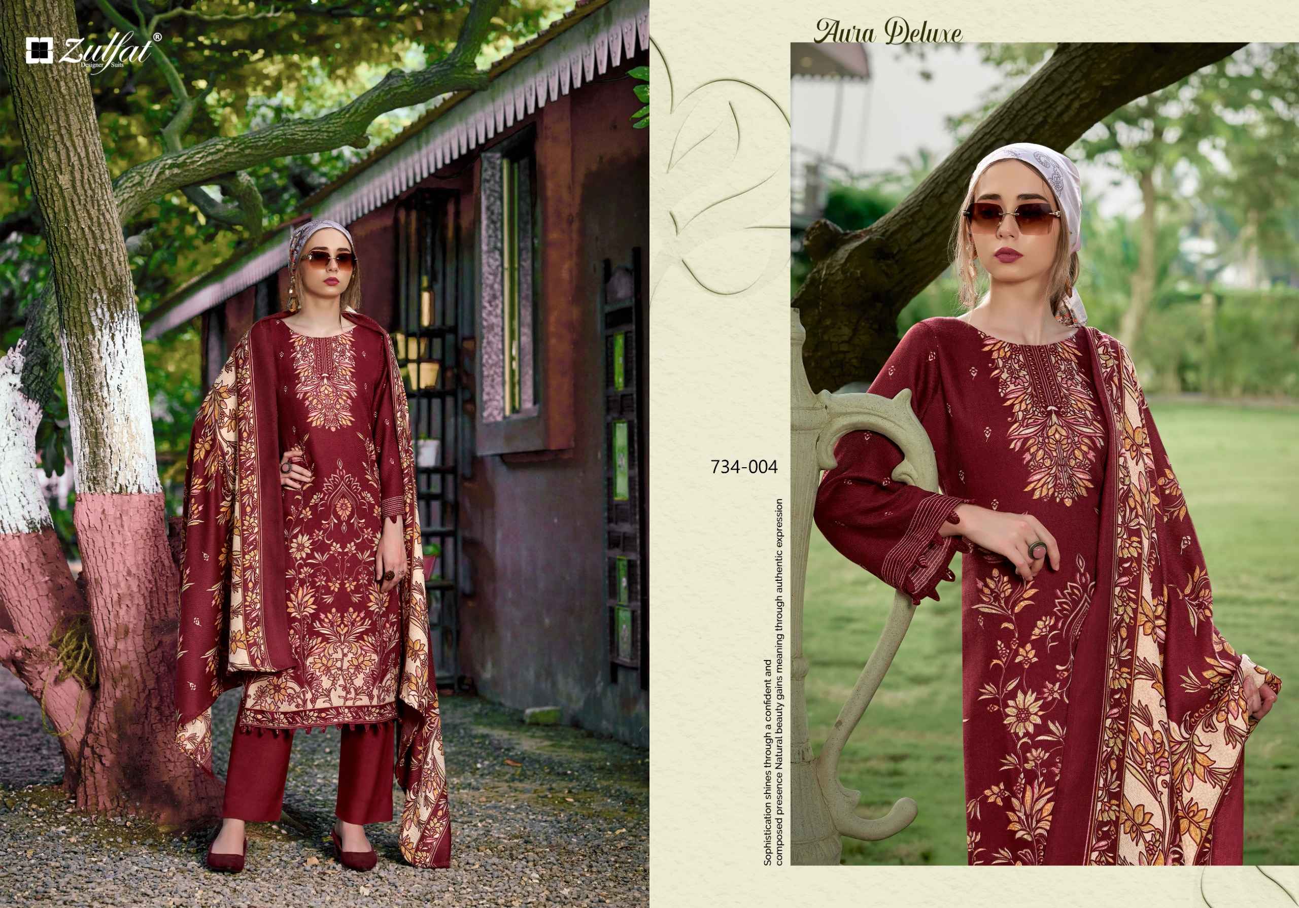 Zulfat Shahinoor Pure Woollen Winter Dress Material 5 Pcs Catalog